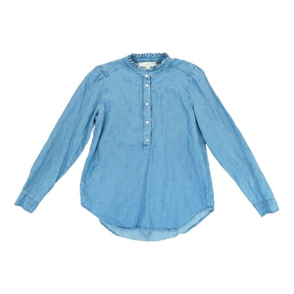 Loft Women's Tunic Chambray Round Hem Popover The Softened Shirt Top Size XSmall - Picture 1 of 5